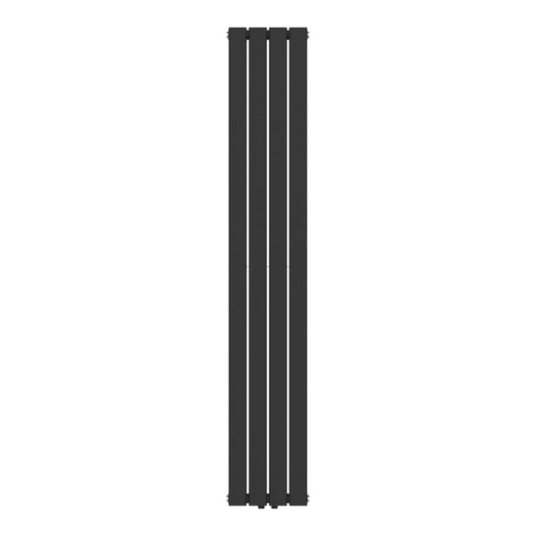 Designheizkörper Nore Schwarz 180x30cm Doppellagig 1122W [neu.haus]