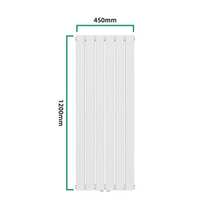 Designheizkörper Nore Weiß 120x45cm Doppellagig 1140W [neu.haus]