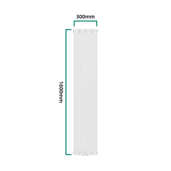 Designheizkörper Nore Weiß 160x30cm Doppellagig 1006W [neu.haus]