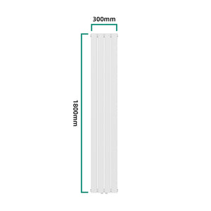 Designheizkörper Nore Weiß 180x30cm Doppellagig 1122W [neu.haus]