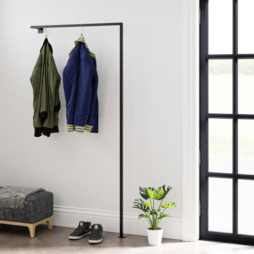Garderobenständer Falkirk 170x87x15cm Schwarz [en.casa]