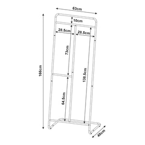 Garderobenständer Sandviken 166x63x48 cm Stahl [en.casa]
