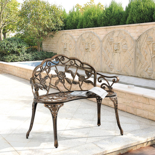 Gartenbank Monfalcone Gusseisen im Antik-Design [casa.pro]
