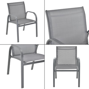 Gartenmöbel-Set Gagra Stühle mit Sitzbank und Tisch versch. Farben en.casa