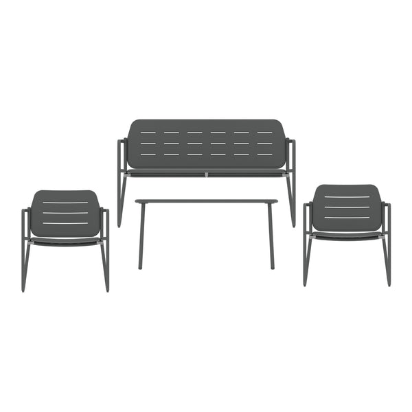 Gartenmöbelset Andria Stahl [casa.pro]