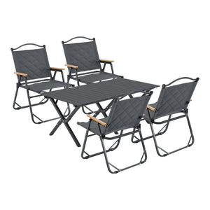 Campingmöbel-Set Botrugno 5-tlg. Textilgewebe [casa.pro]