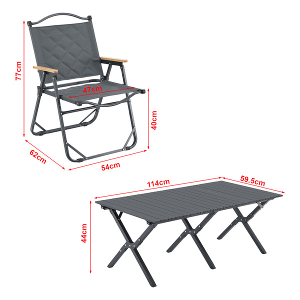 Campingmöbel-Set Botrugno 5-tlg. Textilgewebe [casa.pro]