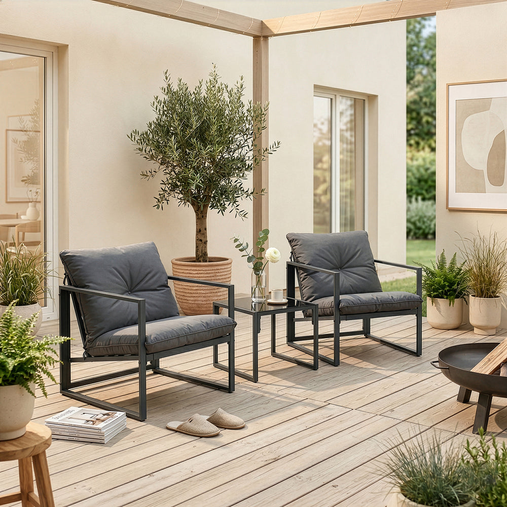 Loungeset Karg 3-tlg. [casa.pro]
