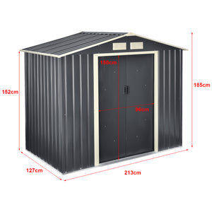 Gartenschuppen mit Pult/Satteldach in versch. Größen [en.casa]