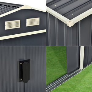 Gartenschuppen mit Pult/Satteldach in versch. Größen [en.casa]