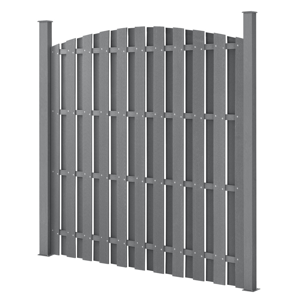 WPC Gartenzaun mit Rundbogen 185x193cm neu.holz - premiumXL