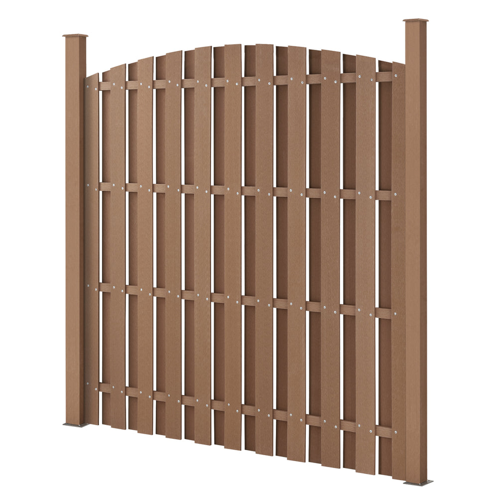 WPC Gartenzaun mit Rundbogen 185x193cm neu.holz - premiumXL