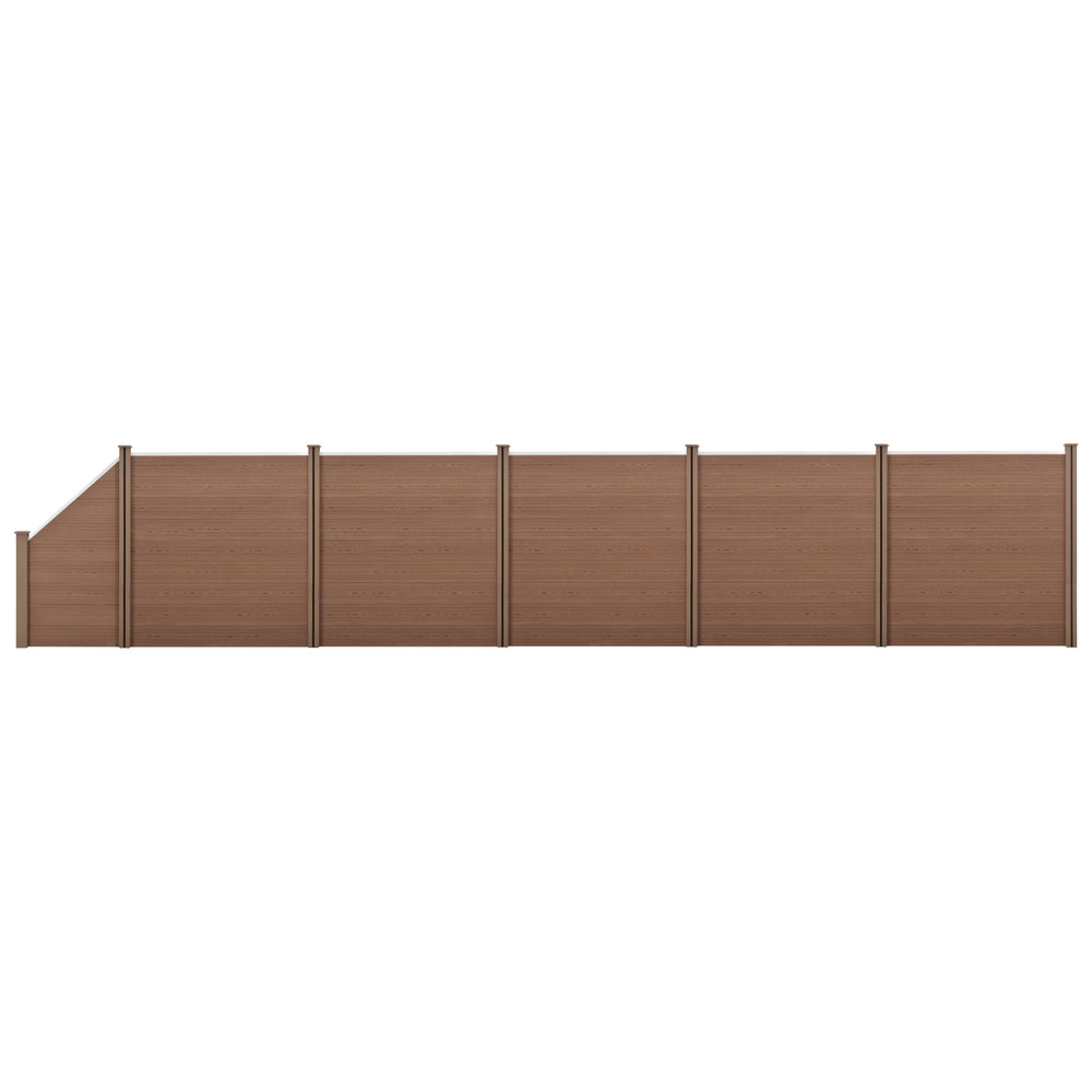 WPC Gartenzaun mit Schrägelement [neu.holz] - premiumXL