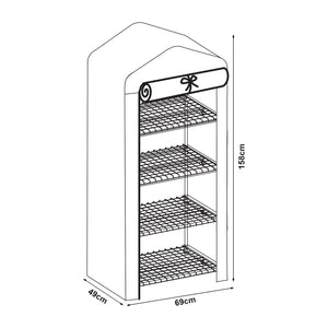 Gewächshaus Chaam mit Ablagen in versch. Farben und Größen [en.casa]