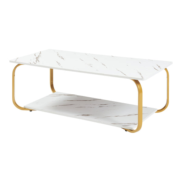 Couchtisch Kolta 120x60x43 cm Marmoroptik [en.casa]