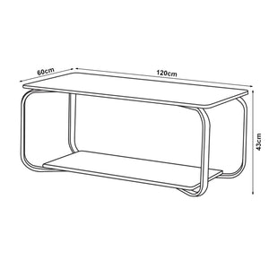 Couchtisch Kolta 120x60x43 cm Marmoroptik [en.casa]