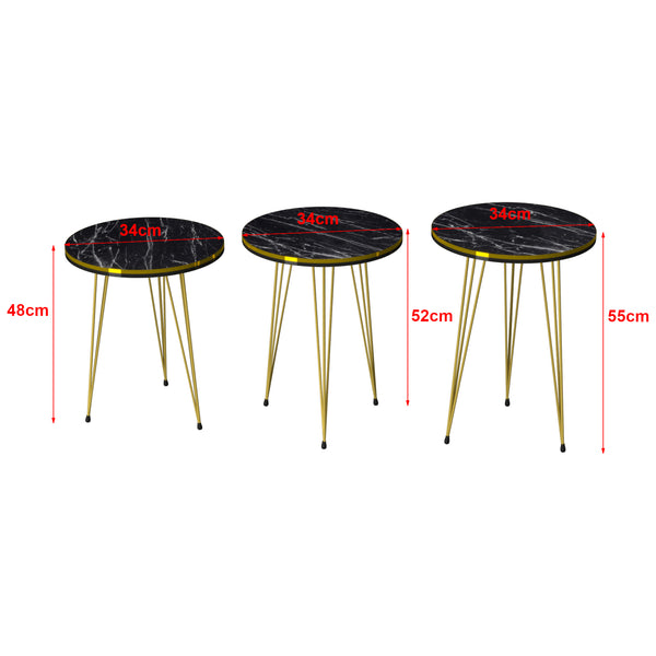 Satztisch Ry 3er Set in versch. Farben [en.casa]