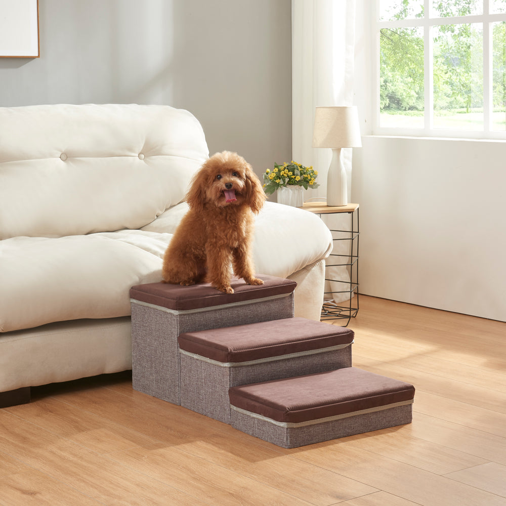 Hundetreppe Vojens mit Stauraum [en.casa]