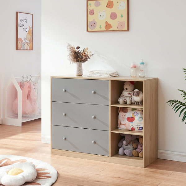 Wickelkommode Beldinupp mit Wickelaufsatz [en.casa]