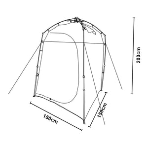 Pop-Up Duschzelt Ayas 150x150x200 cm [pro.tec]