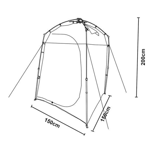 Pop-Up Duschzelt Ayas 150x150x200 cm [pro.tec]