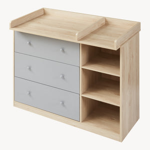 Wickelkommode Beldinupp mit Wickelaufsatz [en.casa]