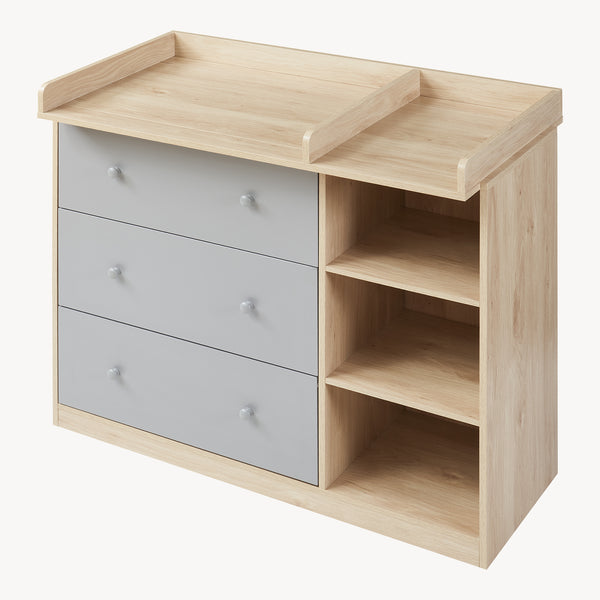 Wickelkommode Beldinupp mit Wickelaufsatz [en.casa]