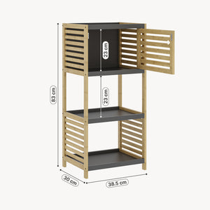 Badregal Kydesby Bambus Natur/Grau [en.casa]
