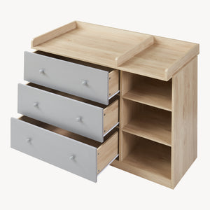 Wickelkommode Beldinupp mit Wickelaufsatz [en.casa]