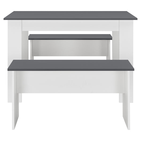 Tisch- und Bank Set 110x70 cm in versch. Farben en.casa