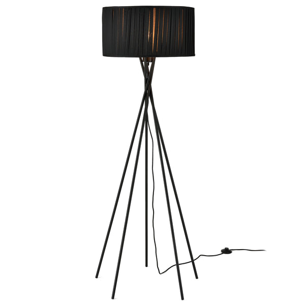 Stehleuchte Black Mikado 1x E27 48x155 cm Schwarz lux.pro