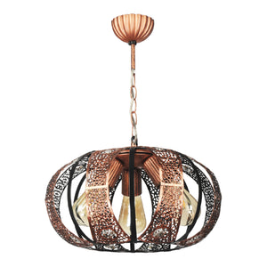 Hängeleuchte Harpenden 3 x E27 Kupferfarben [lux.pro]