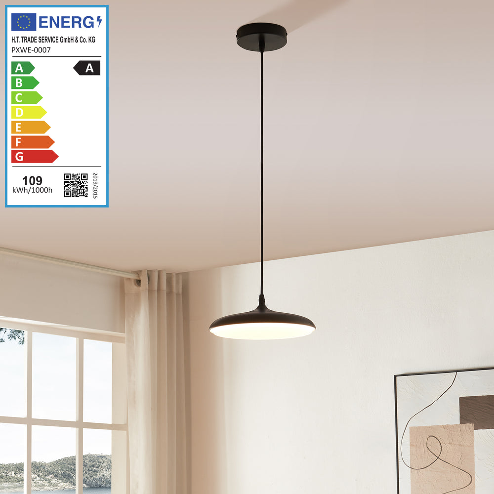 Hängeleuchte Oupilu mit integrierten LEDs Metall 120x25x25 cm Schwarz/Weiß [lux.pro] - premiumXL