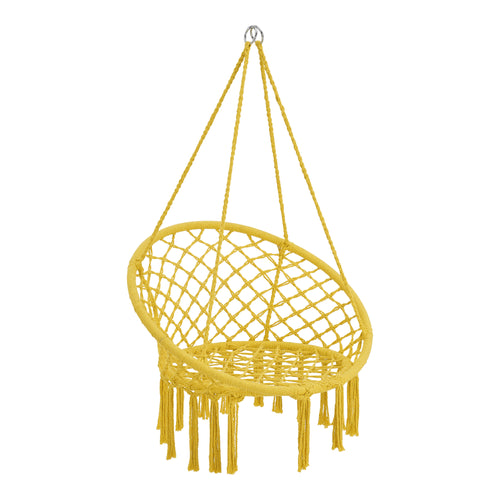 Hängesessel Jaina max. 120 kg Gelb [en.casa]
