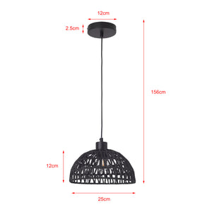 Hängeleuchte Alton Metall+Rattan [lux.pro]