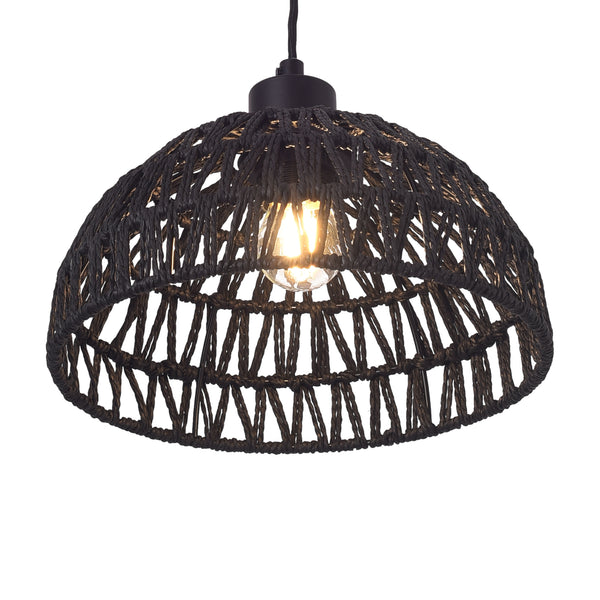 Hängeleuchte Alton Metall+Rattan [lux.pro]