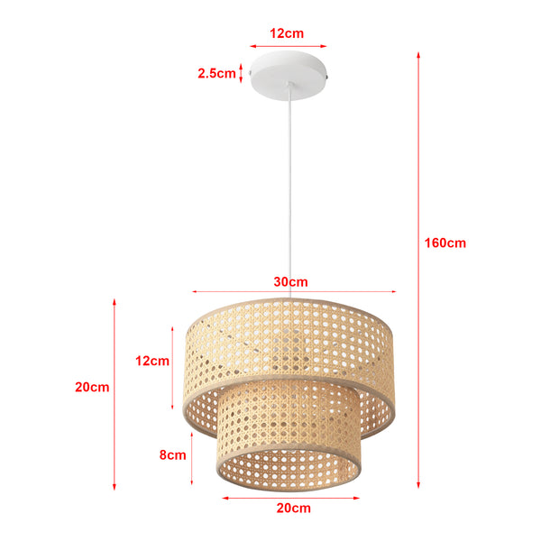 Hängeleuchte Ascot Rattanoptik [lux.pro]