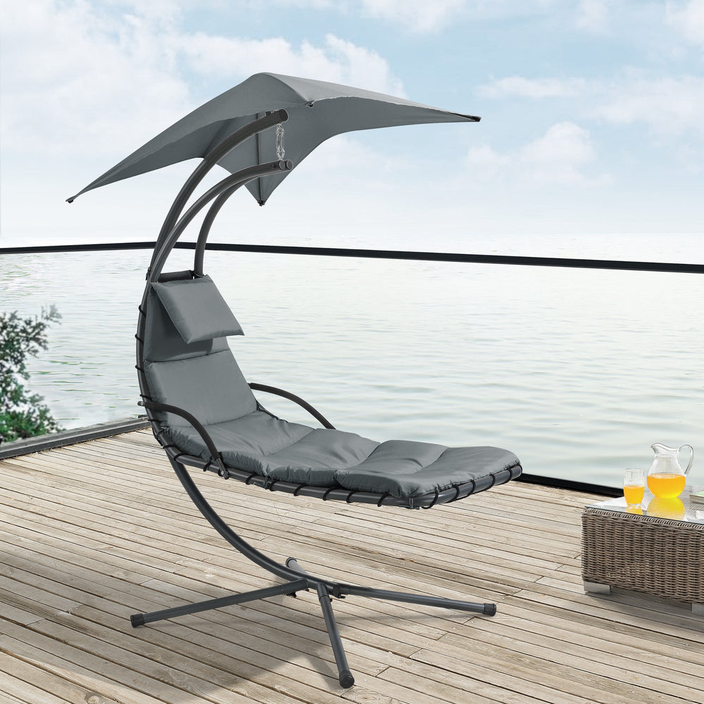 Hängeliege mit Sonnendach in versch. Farben en.casa - premiumXL