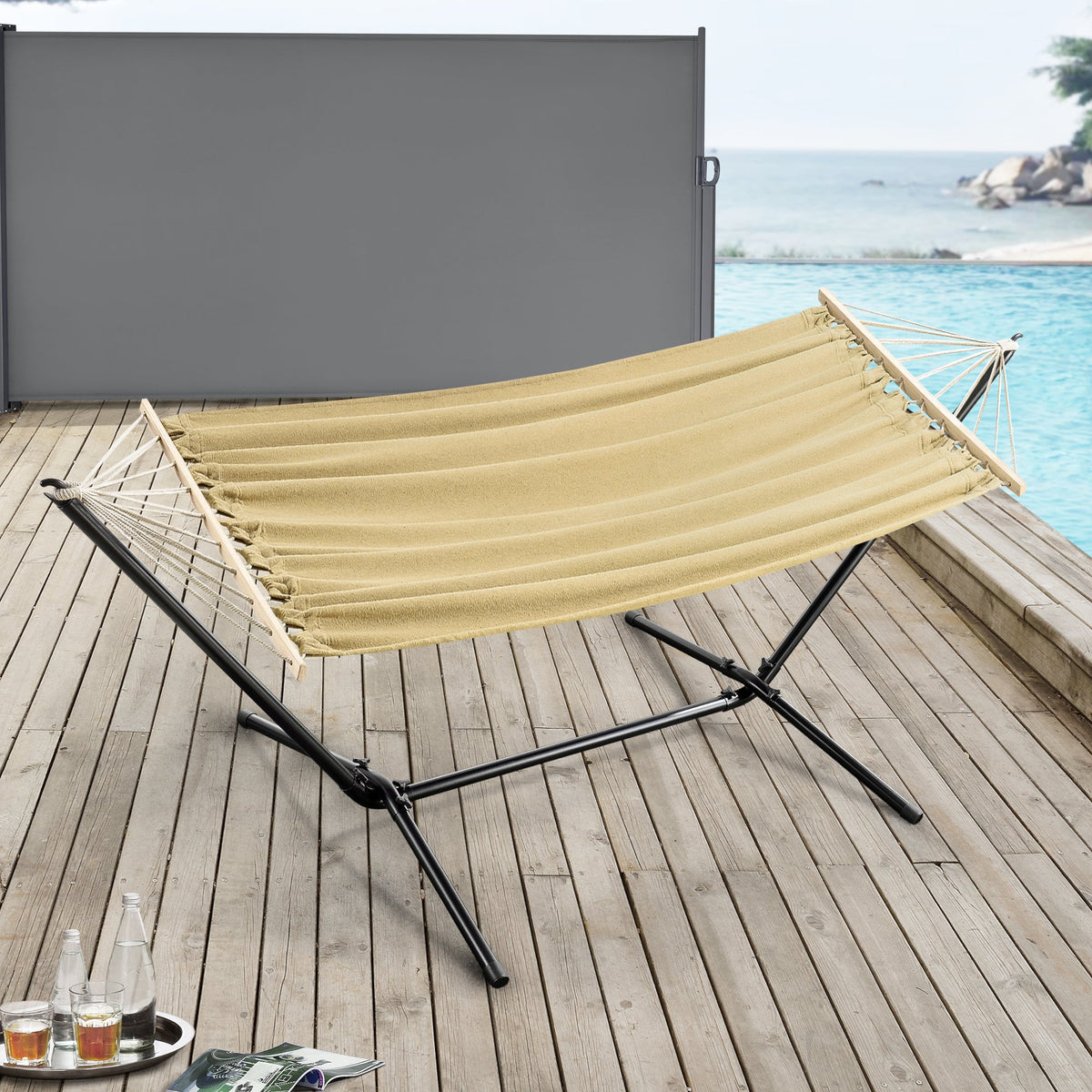 hängematte 200 x 100 en.casa Surte – Relax-Highlight für Garten Colour:Black Frame VLT 84% SKYZONE SKY04X PRO FPV grow lamp