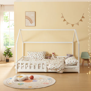 Hausbett Hesel mit Matratze und Rausfallschutz [en.casa]
