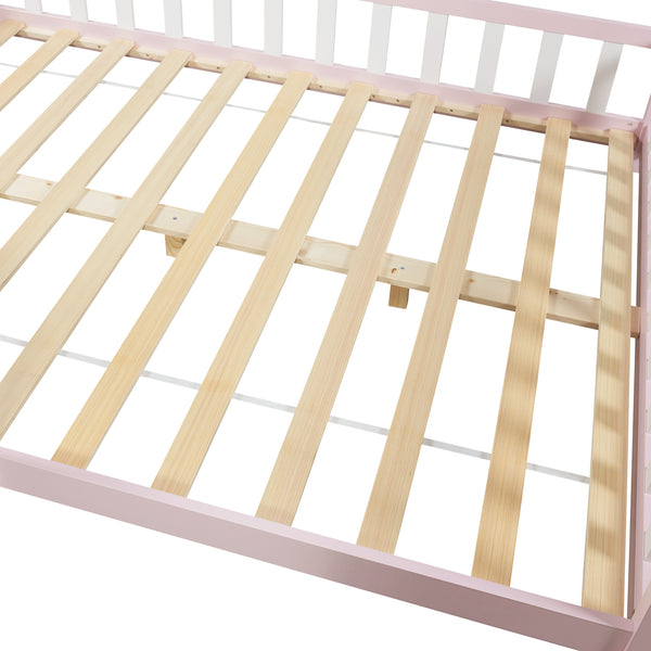 Hausbett Hesel mit Matratze und Rausfallschutz Weiß [en.casa]