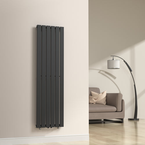 Designheizkörper Nore Schwarz 160x45cm Einlagig 790W [neu.haus]