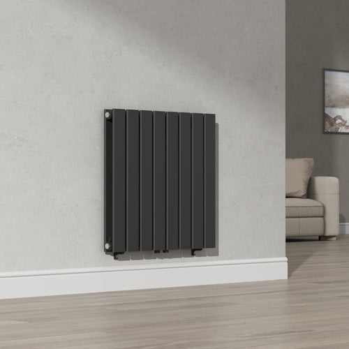 Designheizkörper Nore Schwarz 60x60cm Doppellagig 809W [neu.haus]