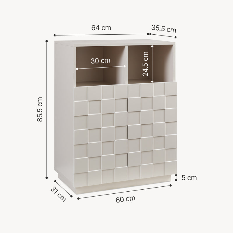 Maßskizze Highboard Bopibobro [en.casa]