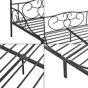 Himmelbett Finström Metall Bettrahmen mit Lattenrost in versch. Farben u. Größen en.casa