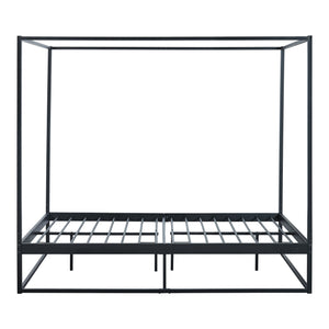 Himmelbett Kristianstad Metall Schwarz in versch. Größen [en.casa]