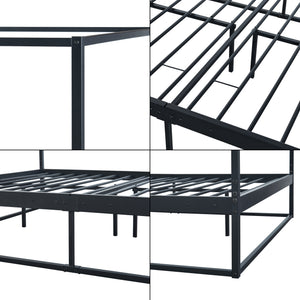 Himmelbett Kristianstad mit Matratze Schwarz in versch. Größen [en.casa]