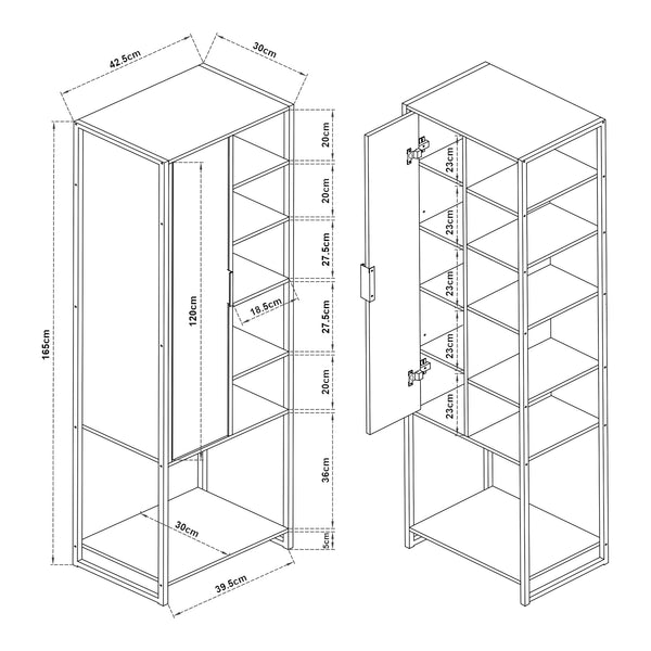 Hochschrank Namsskogan [en.casa]