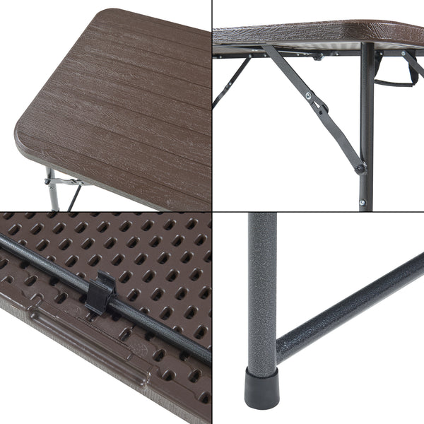 Höhenverstellbarer Klapptisch Adelfia 120x60cm [en.casa]
