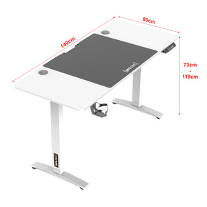 Höhenverstellbarer Tisch Salinas elektrisch 140x60cm in versch. Farben [pro.tec]